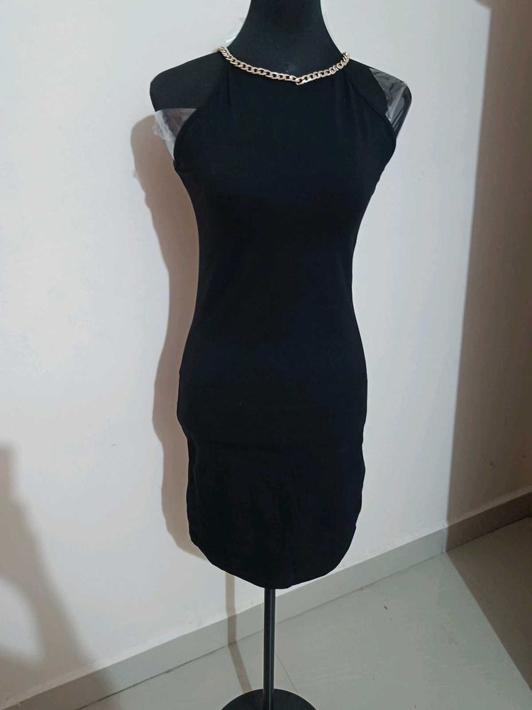 Black Bodycon Mini Dress Fully Stretchable