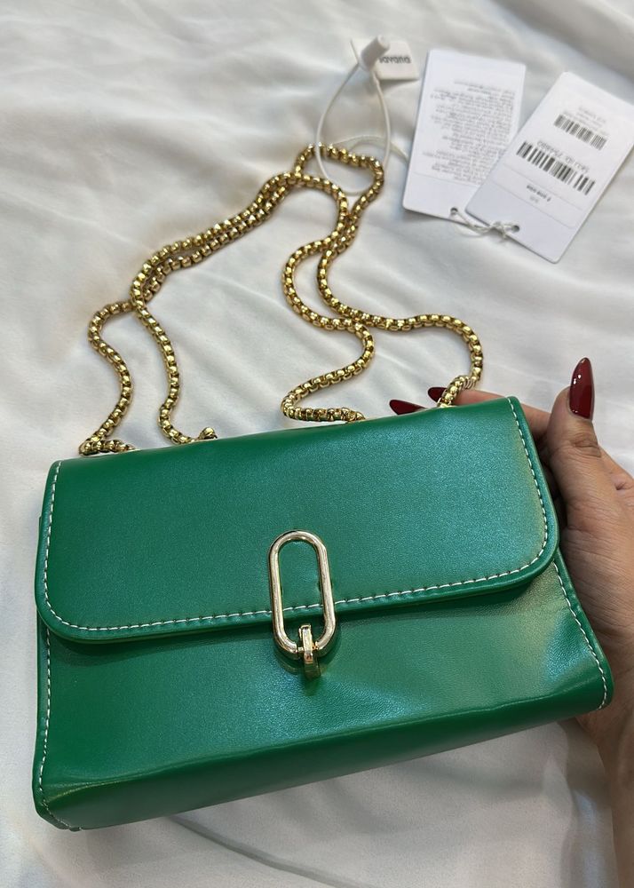 Emerald Green Chain Bag