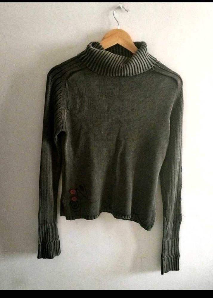 Olive High Neck