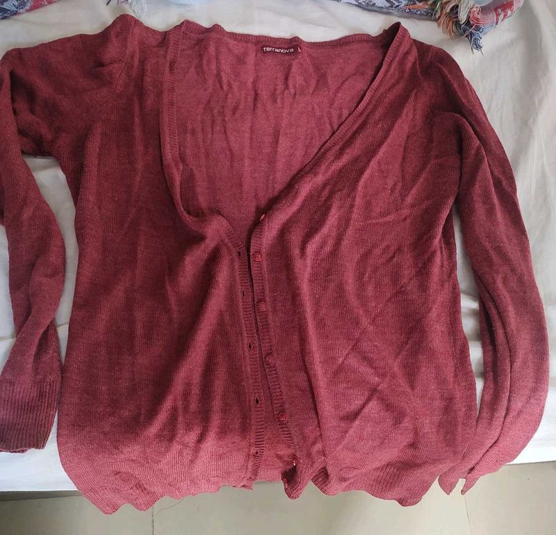 Terranova Burgundy Cardigan