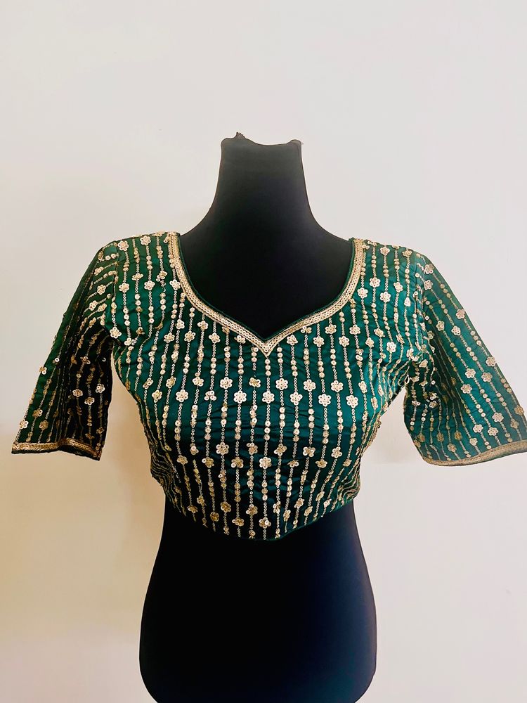 Brand New Designer Green Blouse