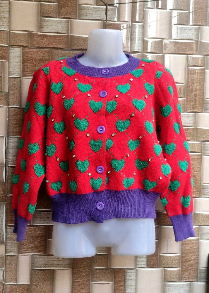 Red Heart Cardigan