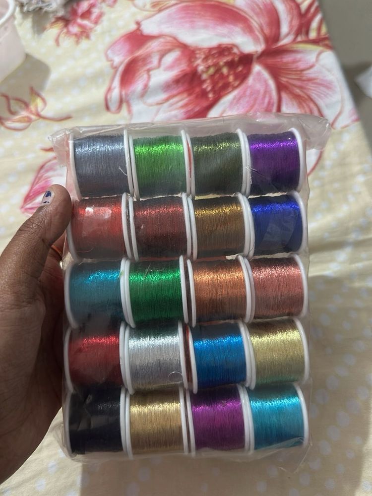 Multi Colour Aari Work Zari Threads - 20 N