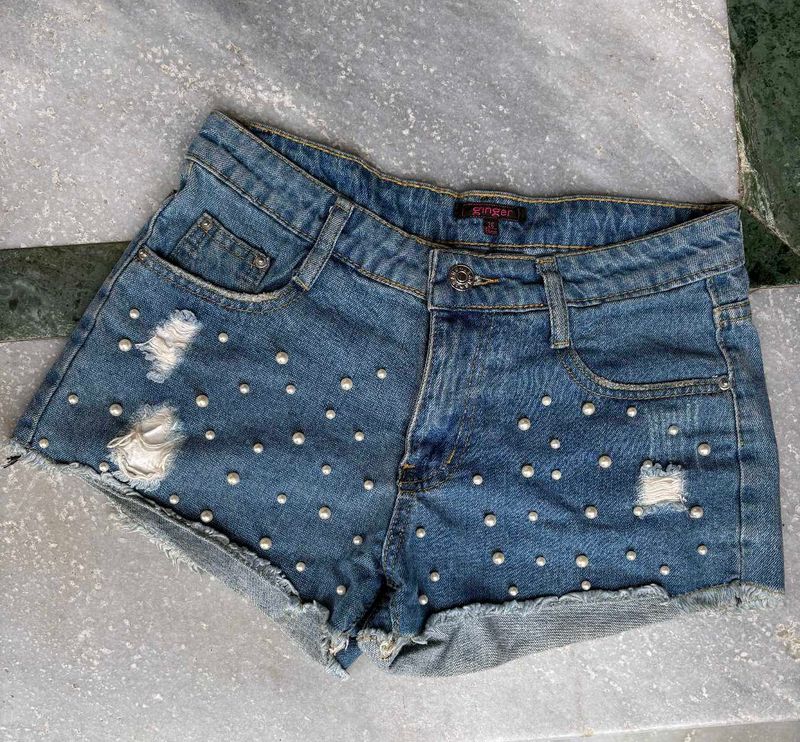 Pearl Denim Shorts