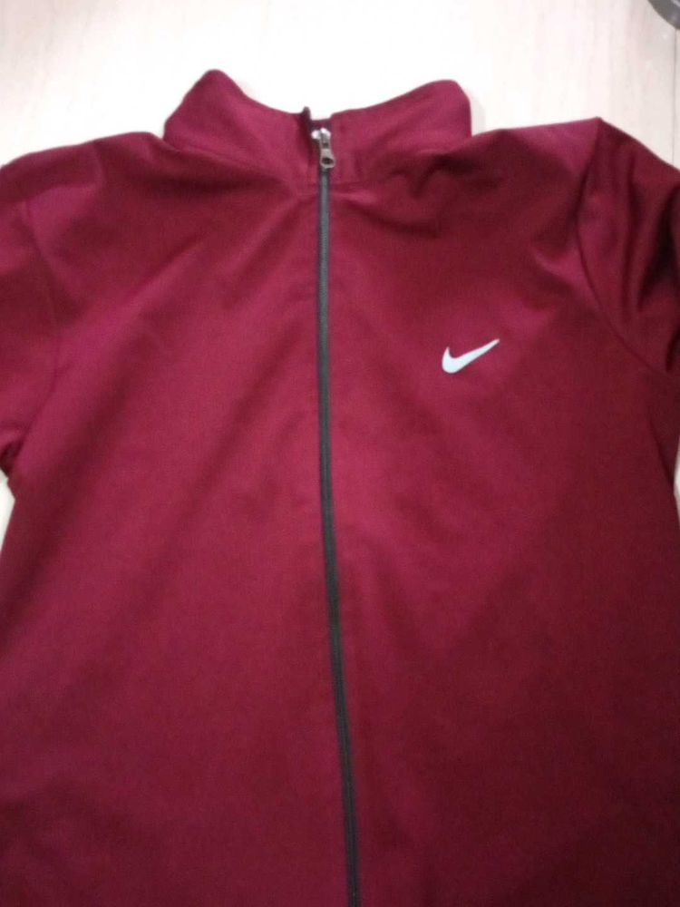 Burgundy Nike Track Jacket