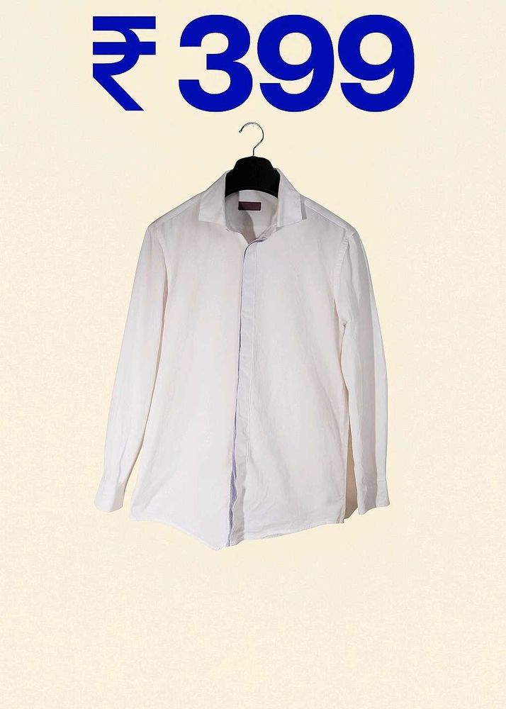 White Long Sleeve Button-Up