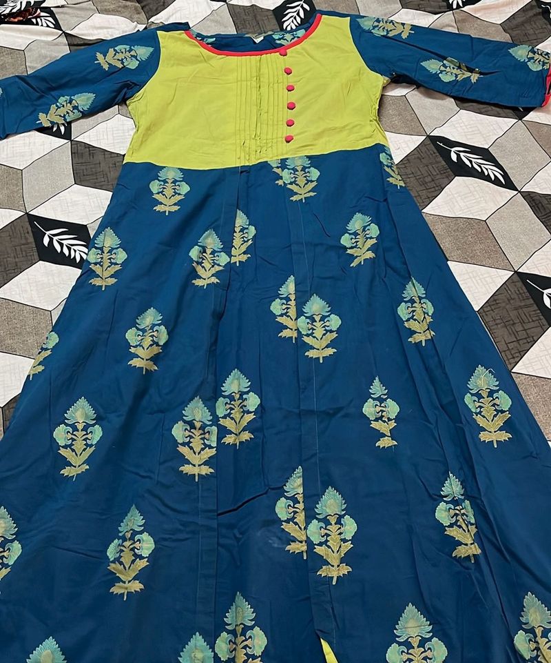 Elegant Blue &amp; Green Kurta