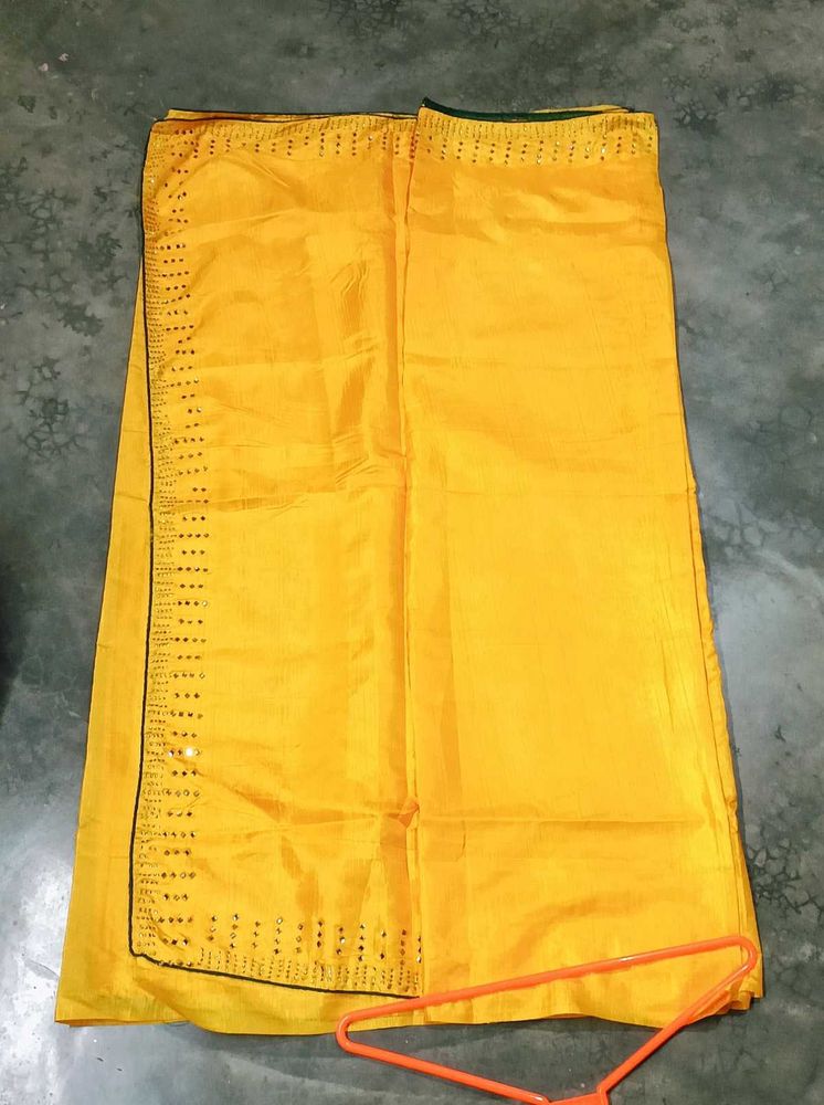Yellow Embellished Saree