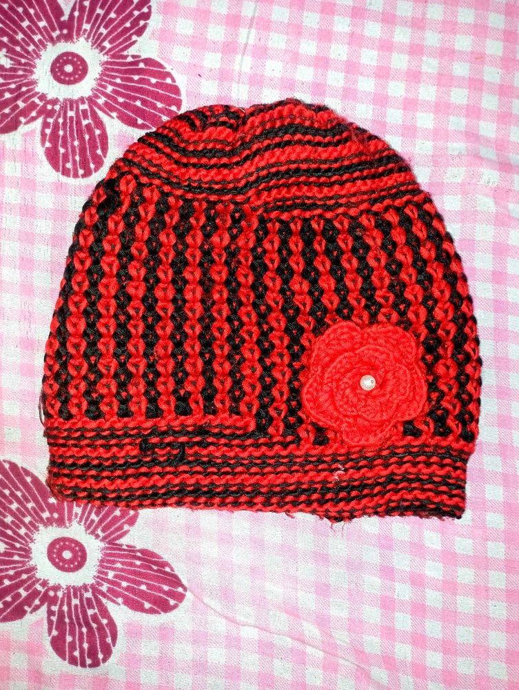 Crochet Beanie with Flower