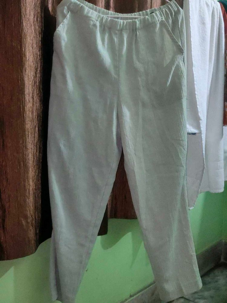 Casual Beige Corduroy Pants