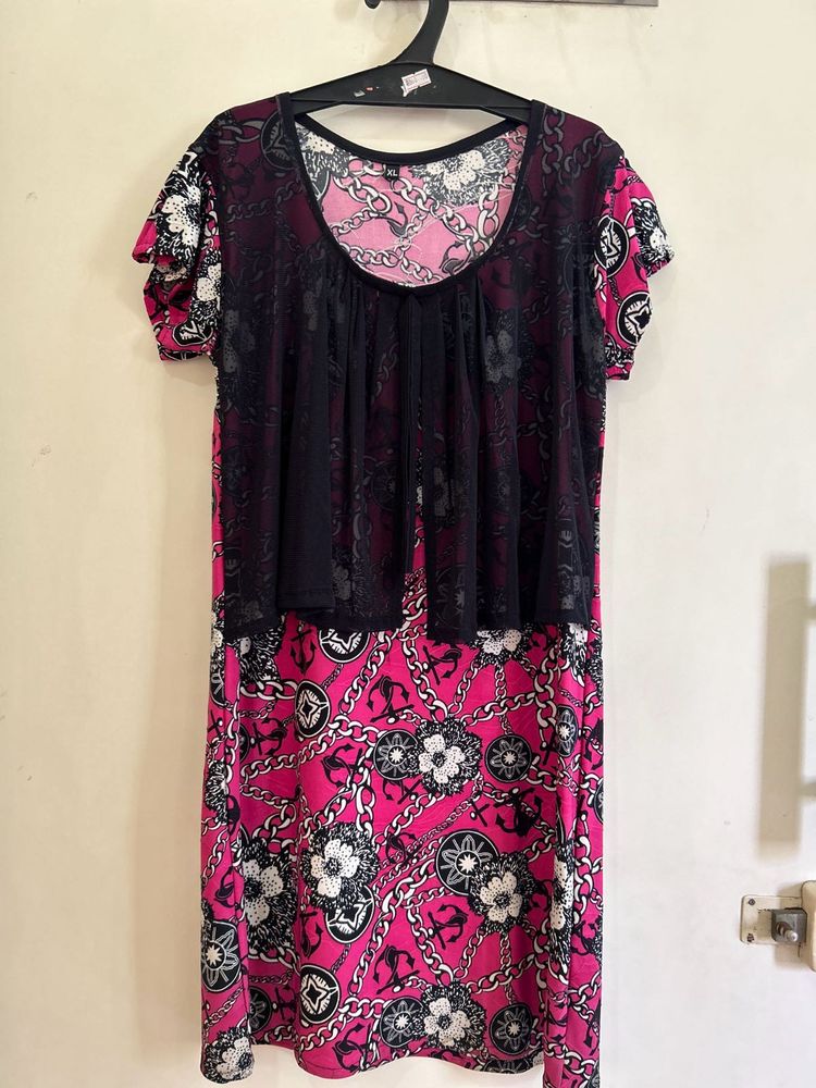 Printed Pink Dress