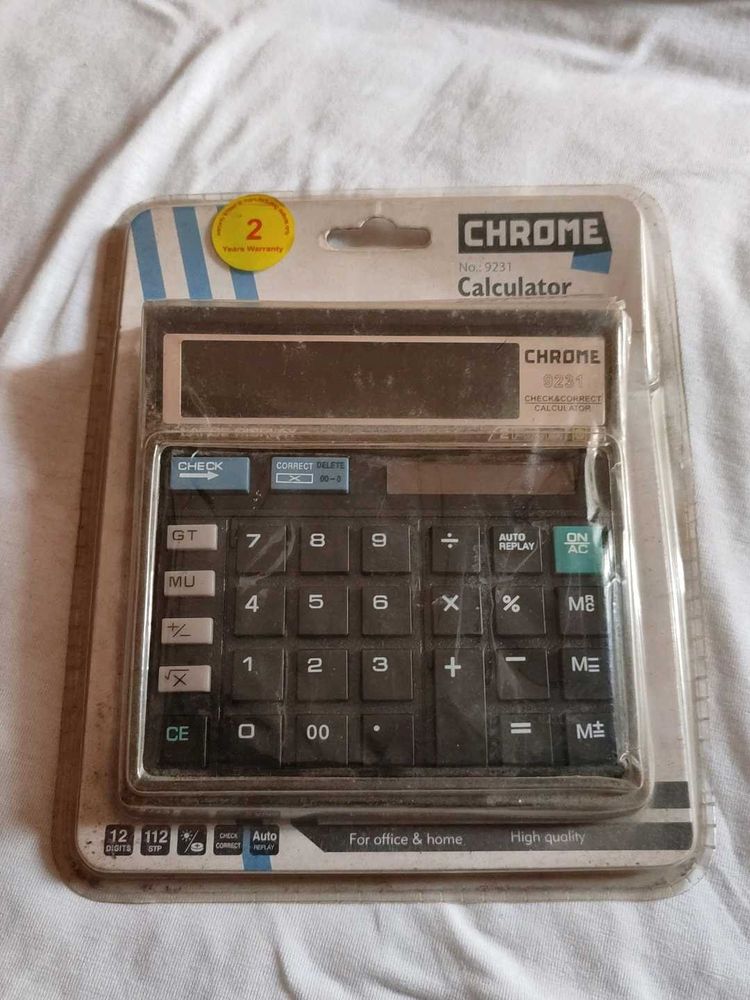 Chrome Calculator - Model 9211
