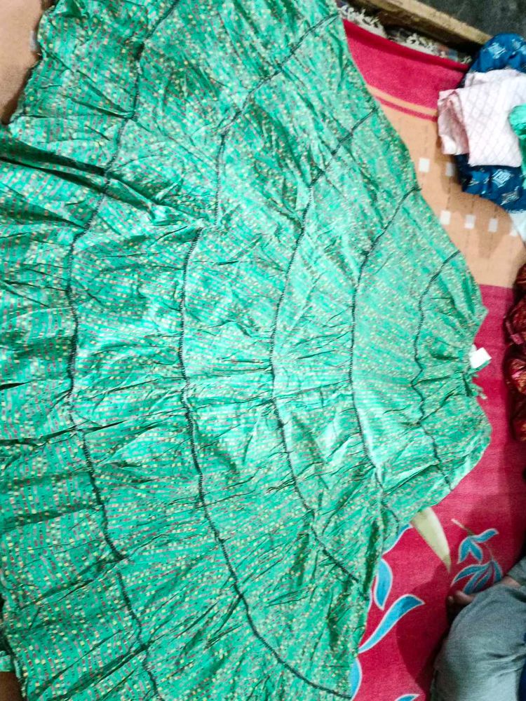 Green Ethnic Skirt