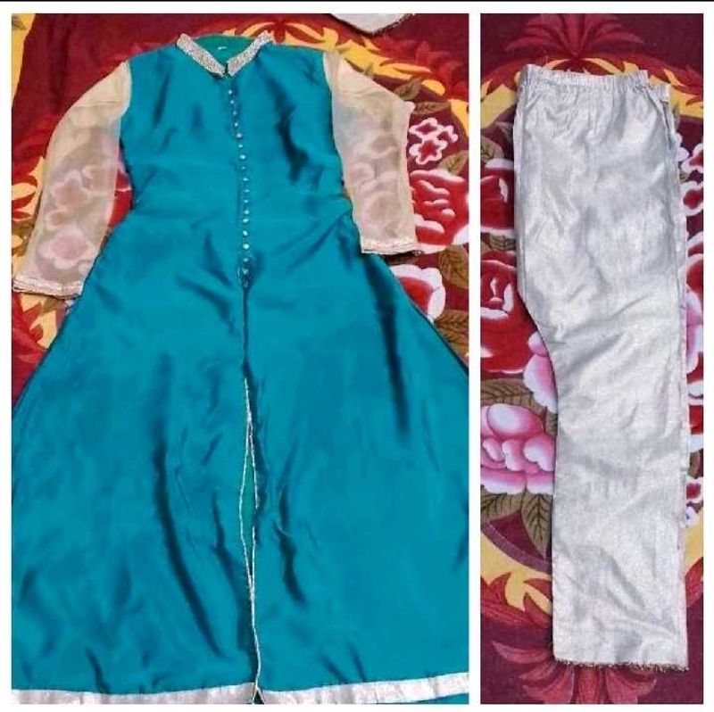 Peacock kurti &amp; Golden Plazzo