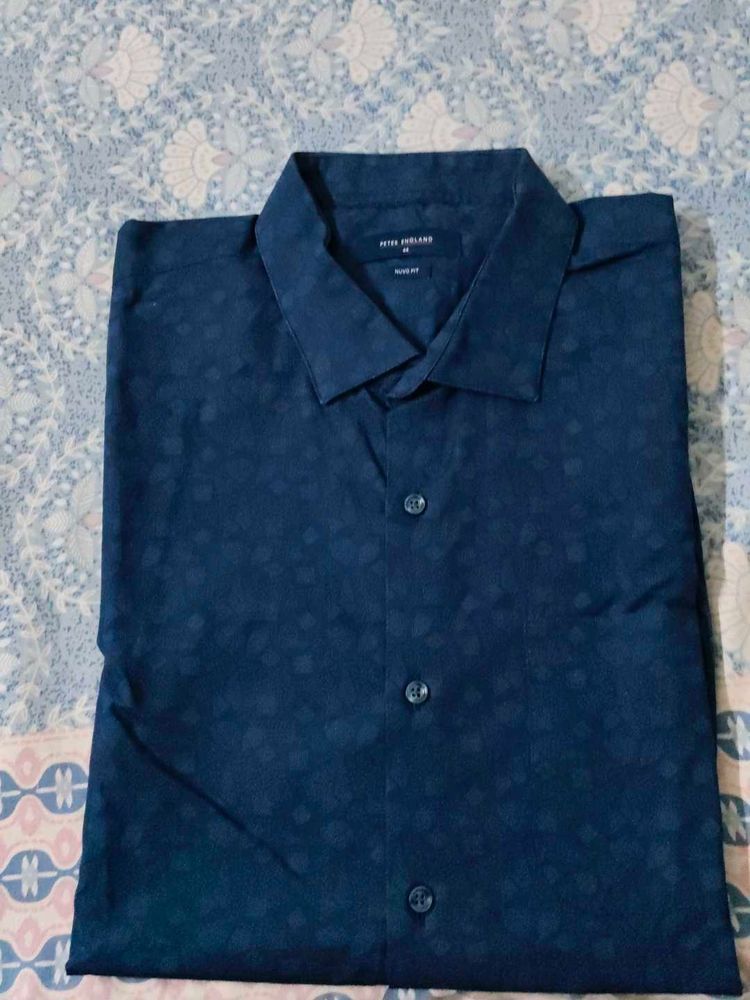 Peter England Navy Blue Shirt