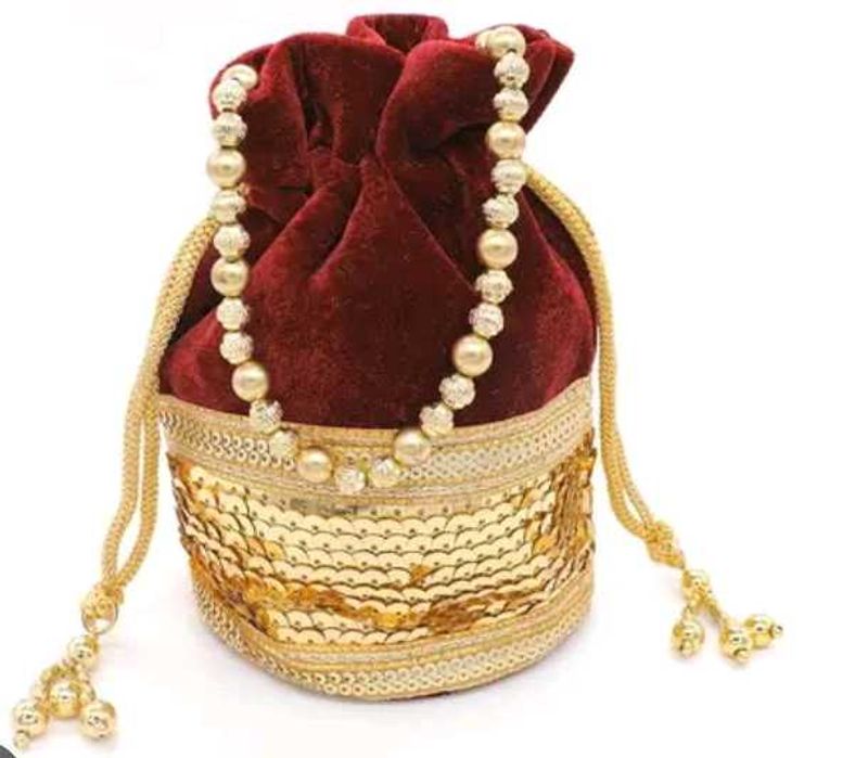 Velvet Hand Potli Bag