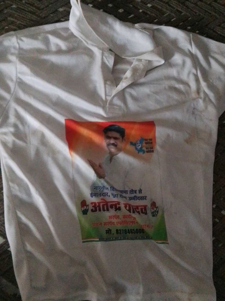 White Printed Men's Shirt