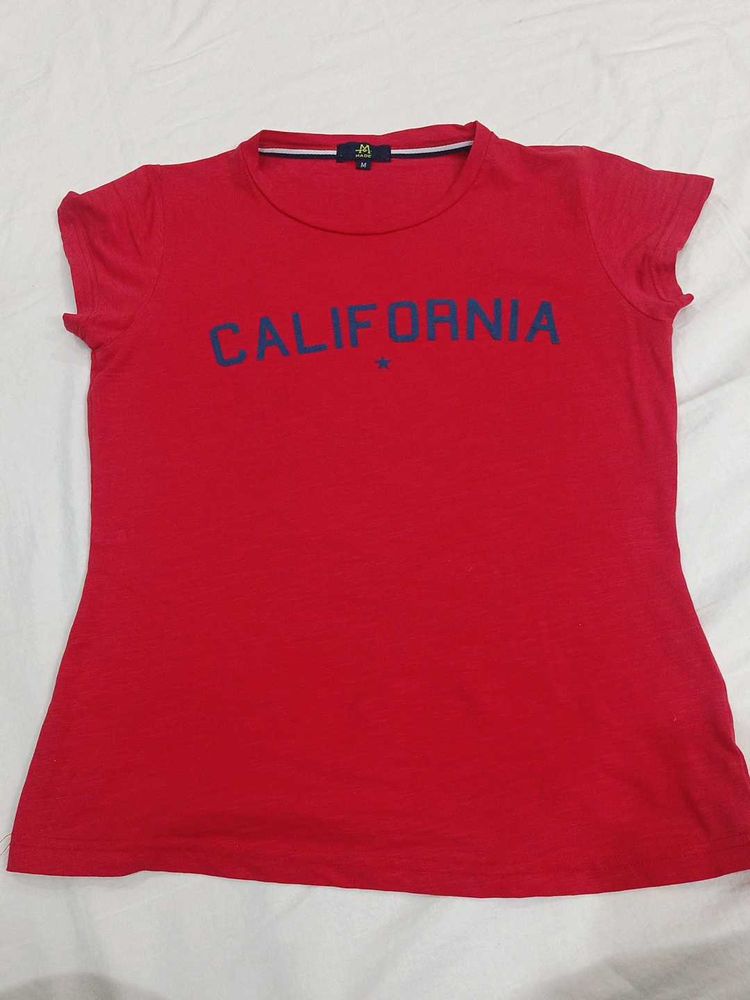 Red California Graphic Tee