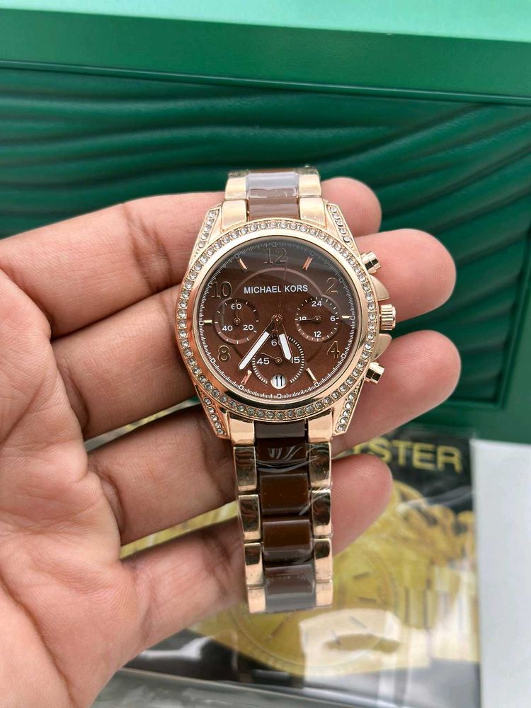 MK CRONO&amp; DATE WORKING LADIES WATCH