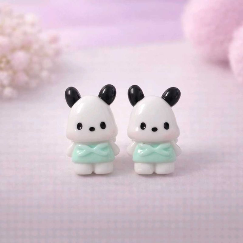 Cute Pochacco ear studs