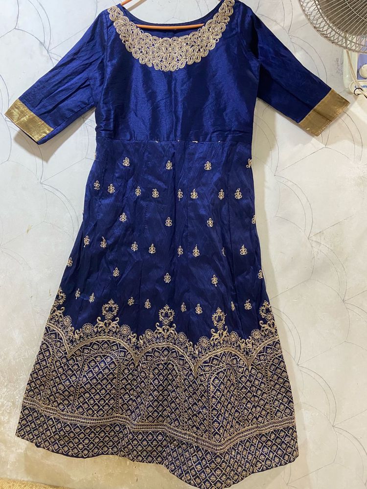 Elegant Blue Ethnic Gown