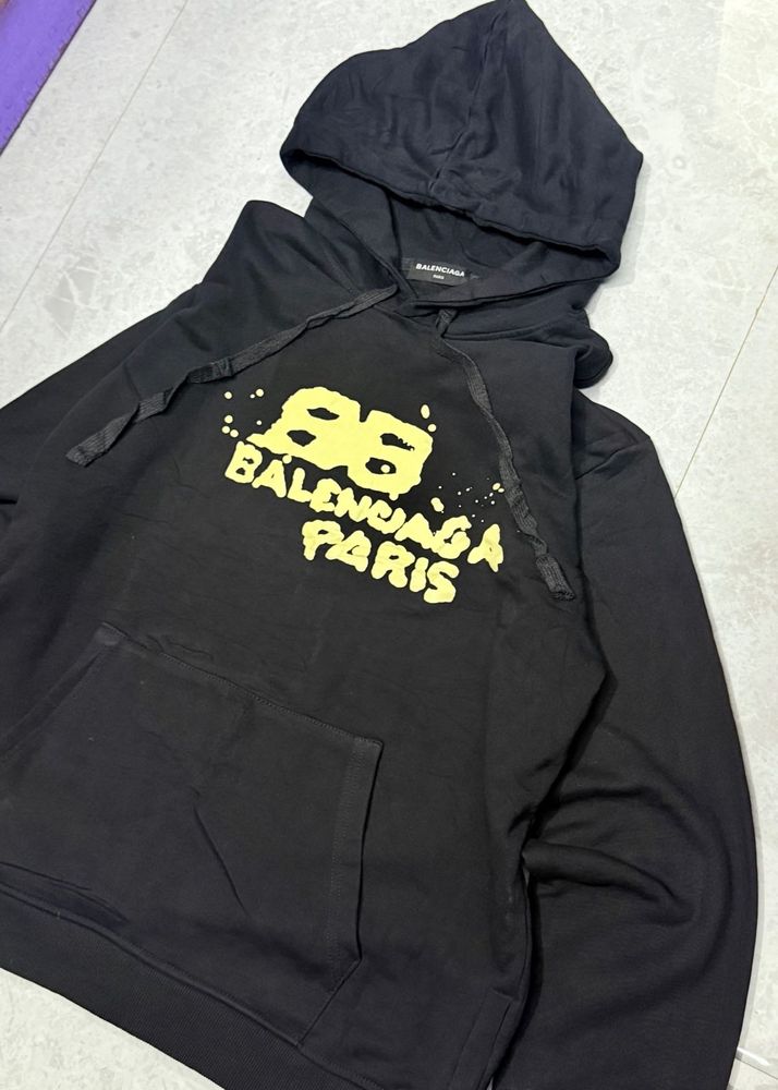 Balenciaga Hand Painted Black Hoodie