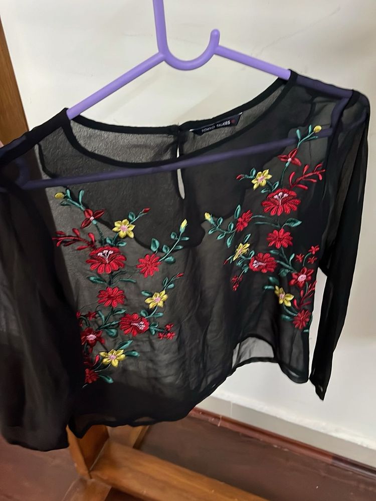 Floral Embroidered Top
