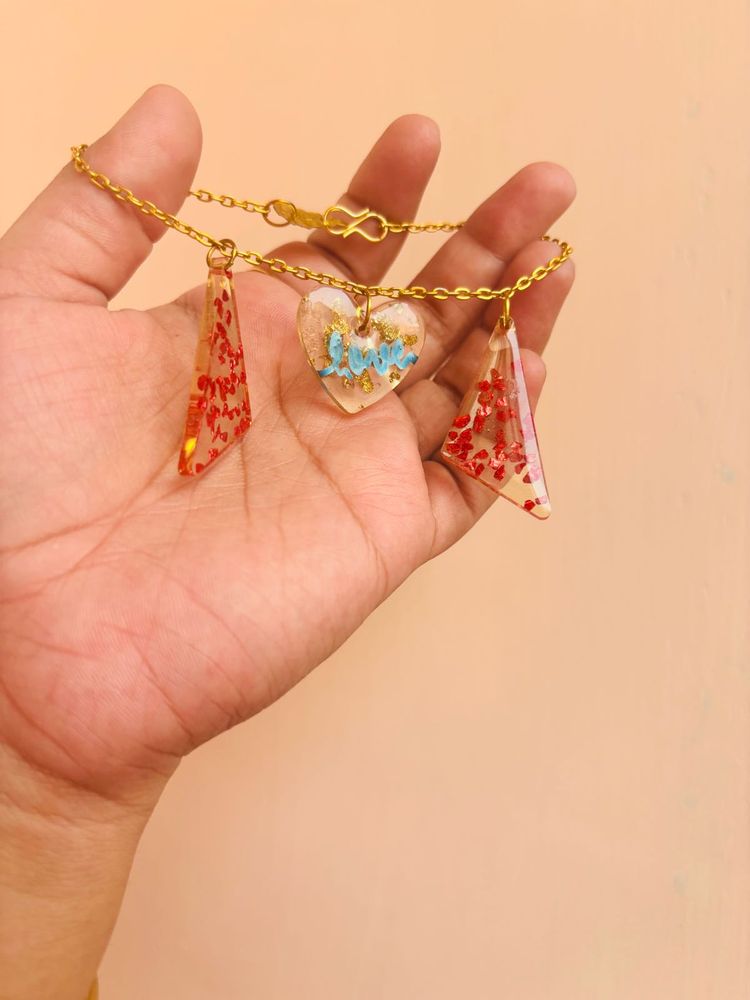 Love Bracelet Of 3 Resin Charms
