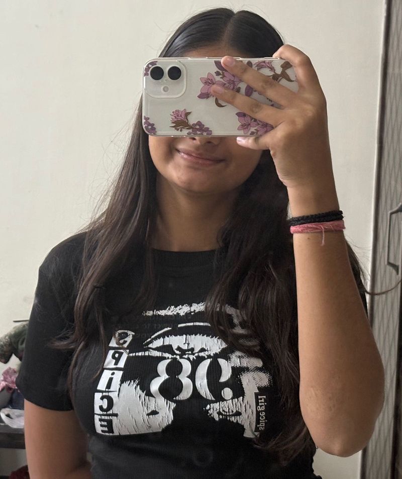 Graphic Print Black T-Shirt