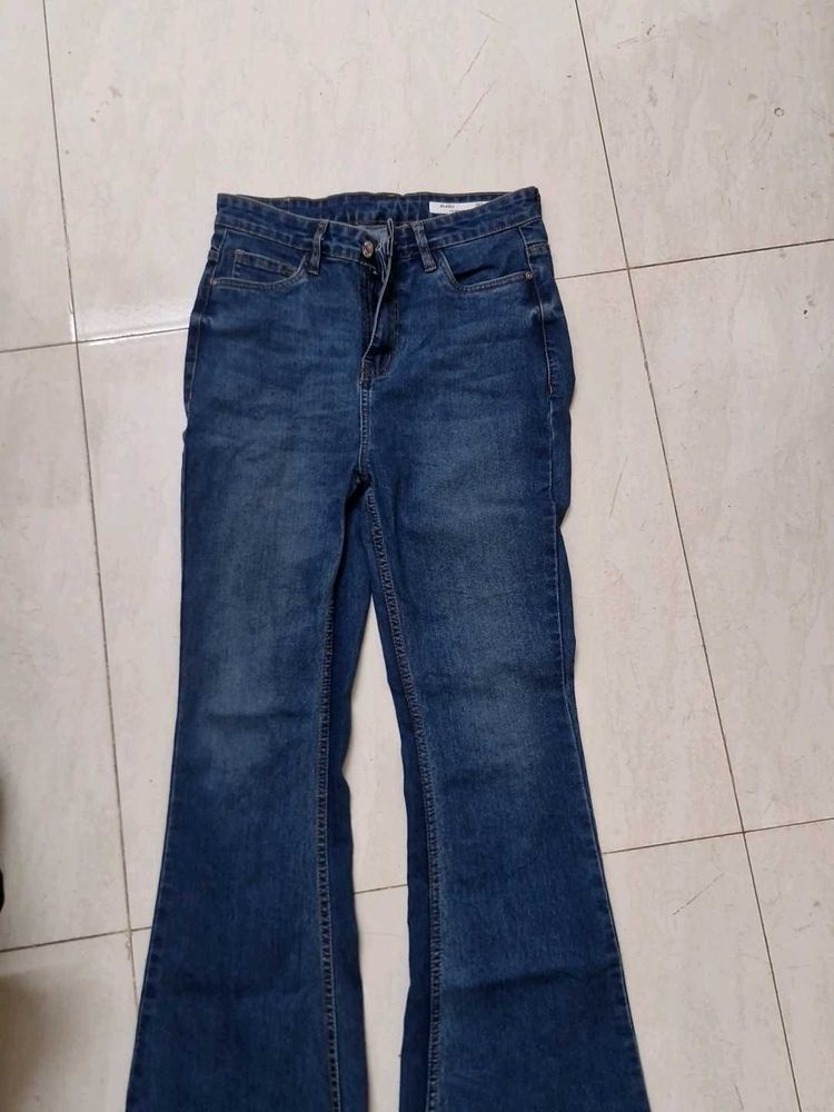 Flared Leg Denim Jeans