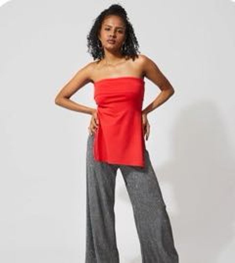 Red Strapless Tube Top