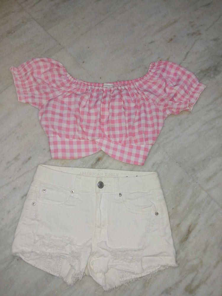 Sale ❗️Cute pinteresty Pink Top &amp; Shorts Set