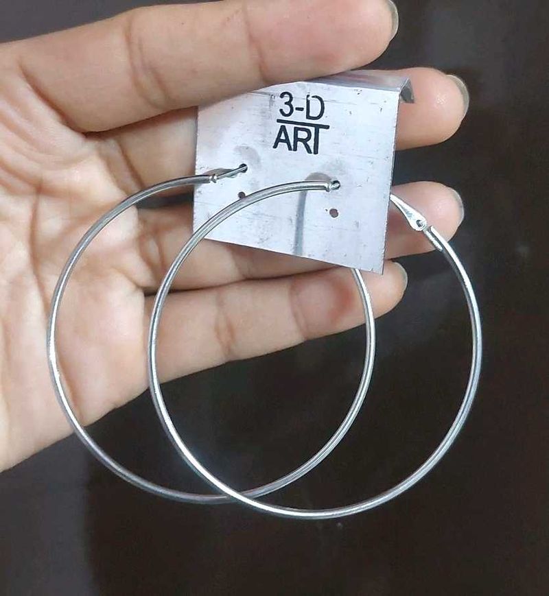 Silver Hoop Earrings
