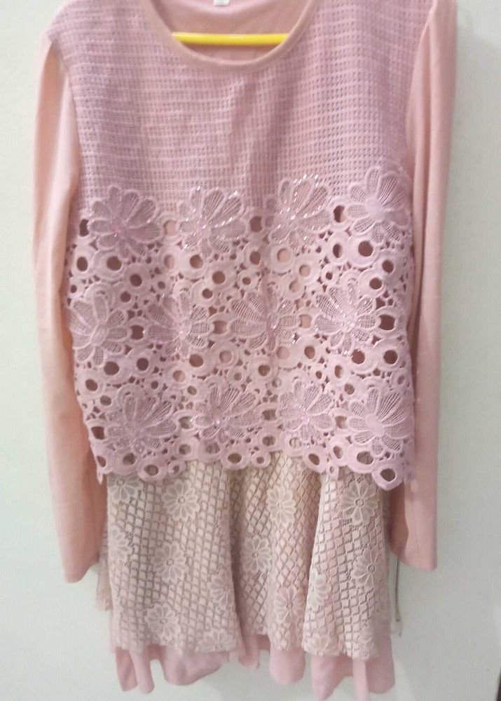 Blush Lace Top