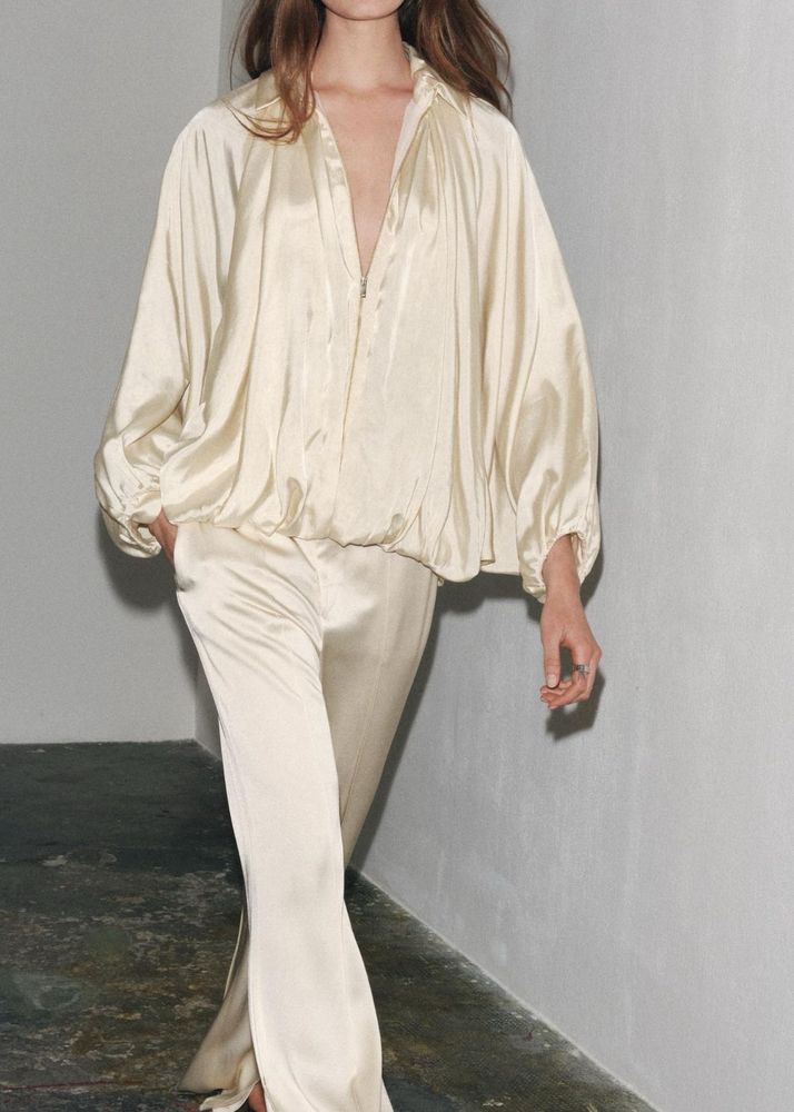 Zara Satin Slit Pants- Limited Time Deal