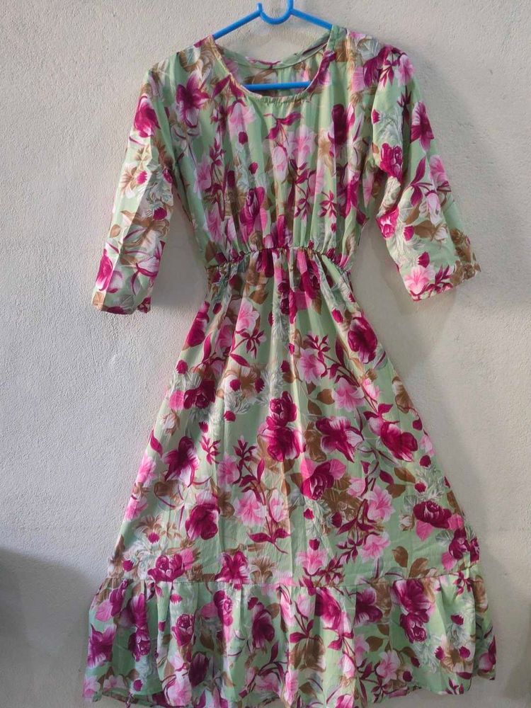 Floral Print Midi Dress