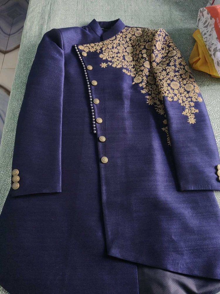 Blue Ethnic Sherwani,, FLAWLESS, NO STAIN,NT USED