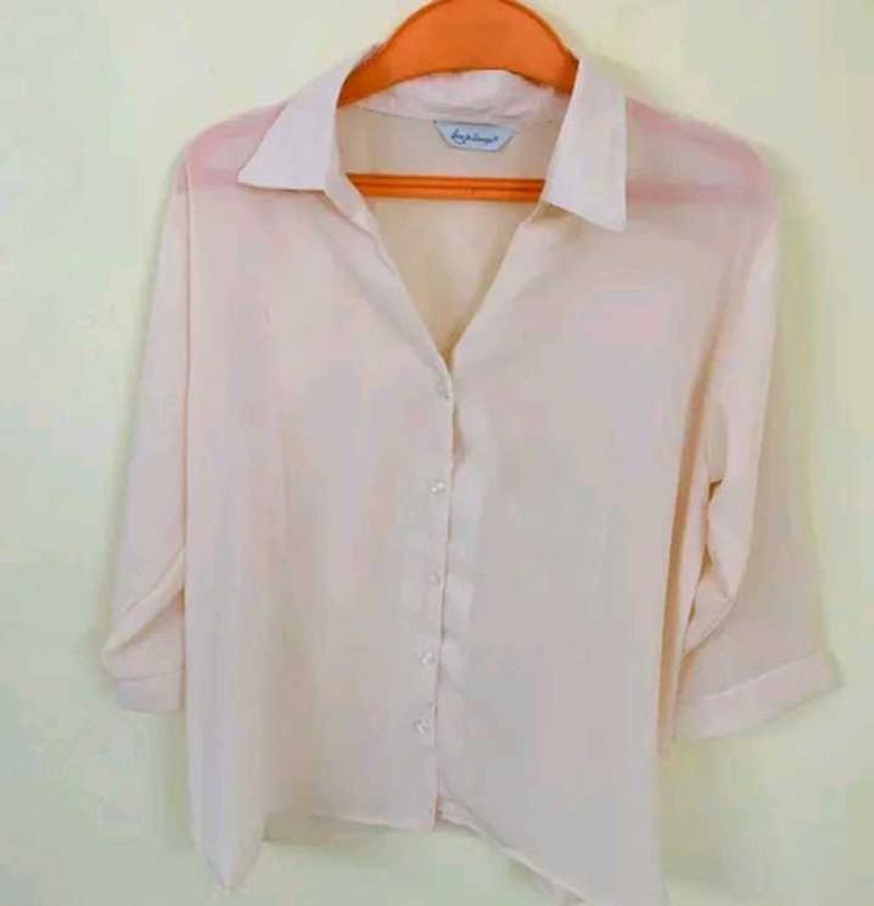 Peach transparent shirt