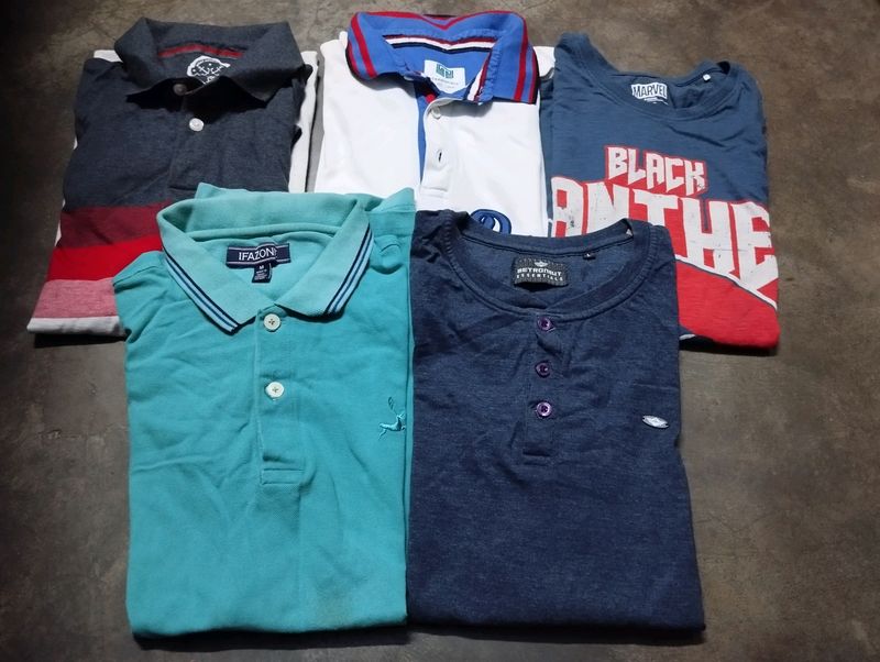 combo of 5 t shirts....