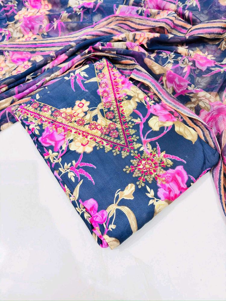 Floral Print Salwar Suit Material