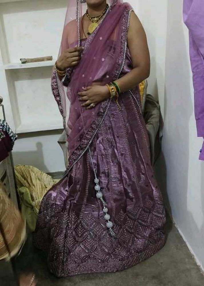 Elegant Purple Lehenga