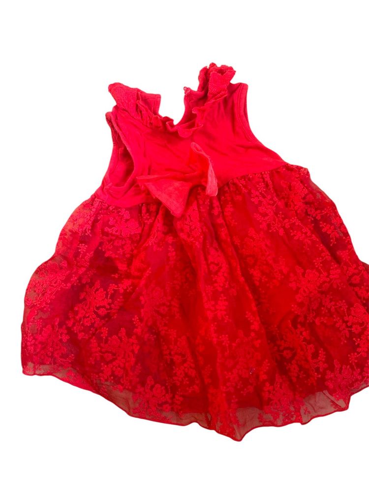 Red Lace Girls Dress