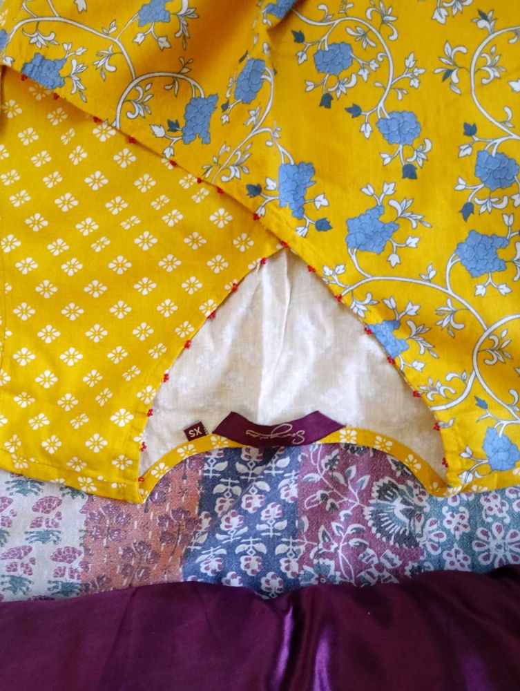 Yellow Angrakha From Sangaria