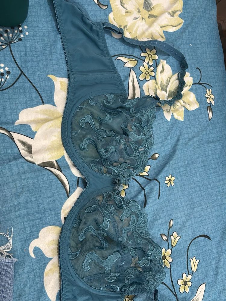 Teal Lace Bra