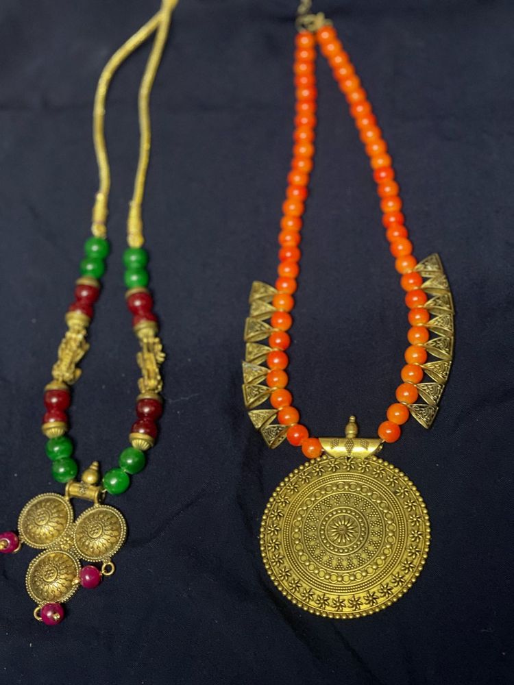 Tribal Oxidized Necklaces – Set of 2