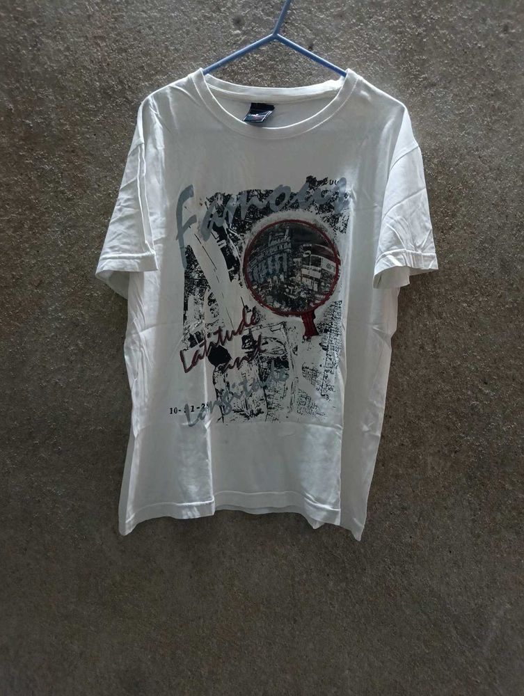 Graphic Print White T-Shirt