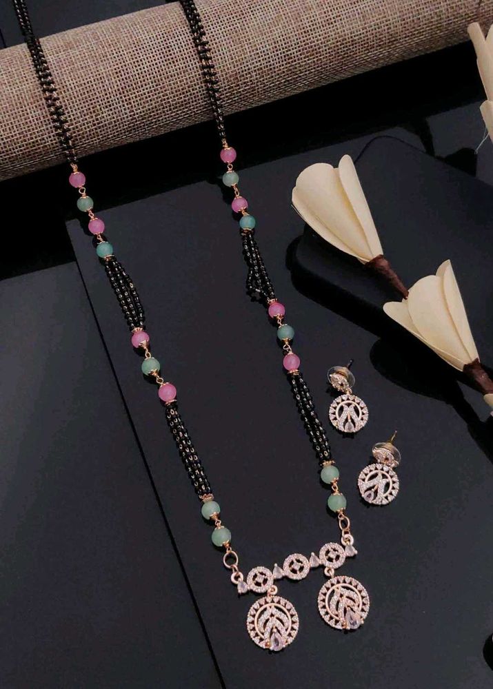 AD Mangalsutra With Earrings