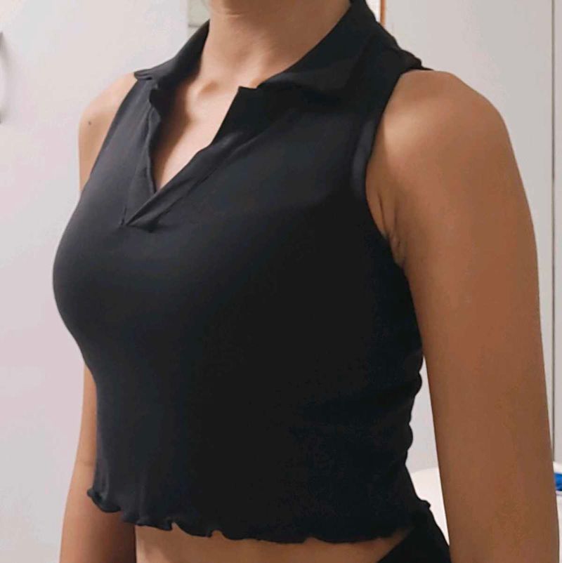 Zudio Black Crop Top
