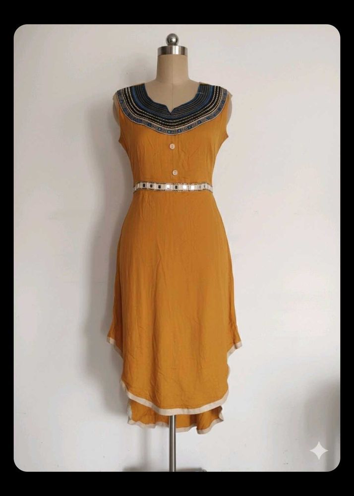 Mustard Yellow Casual Dress