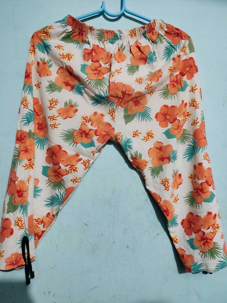 Floral Print One Third Pyjama